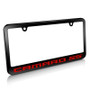 Camaro SS in Red Matte Black Metal License Plate Frame