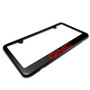 GMC in Red Matte Black Metal License Plate Frame