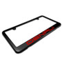 GMC Denali in Red Matte Black Metal License Plate Frame