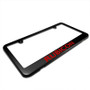 Jeep Rubicon in Red Matte Black Metal License Plate Frame