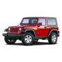 Jeep Grill in Red Matte Black Metal License Plate Frame