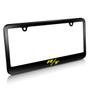 Dodge R/T in Yellow Matte Black Metal License Plate Frame