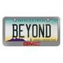 GMC in Red Gray Metal License Plate Frame