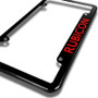 Jeep Red Rubicon Black Metal License Plate Frame