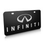 Infiniti Logo Matte Black Metal License Plate