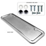 Acura Half-size Chrome Stainless Steel License Plate with Logo Screw Covers