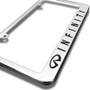 Infiniti Chrome Metal License Plate Frame with Logo Screw Covers
