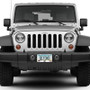 Jeep Grill Chrome Metal License Frame with Logo Screw Covers