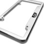 Jeep Grill Chrome Metal License Frame with Logo Screw Covers