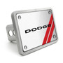 Dodge UV Graphic Brushed Silver Billet Aluminum 2 inch Tow Hitch Cover