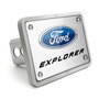 Ford Explorer UV Graphic Brushed Silver Billet Aluminum 2 inch Tow Hitch Cover