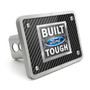 Ford Built Ford Tough Black Carbon Fiber Texture Plate Billet Aluminum 2 inch Tow Hitch Cover