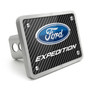 Ford Expedition Black Carbon Fiber Texture Plate Billet Aluminum 2 inch Tow Hitch Cover