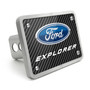 Ford Explorer Black Carbon Fiber Texture Plate Billet Aluminum 2 inch Tow Hitch Cover