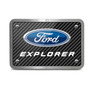 Ford Explorer Black Carbon Fiber Texture Plate Billet Aluminum 2 inch Tow Hitch Cover