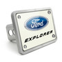 Ford Explorer UV Graphic White Plate Billet Aluminum 2 inch Tow Hitch Cover