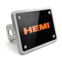 HEMI Logo UV Graphic Black Billet Aluminum 2 inch Tow Hitch Cover