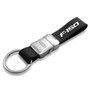 Ford F-150 Genuine Black Leather Stripe Detachable Key Chain