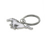 Ford Mustang White Metal Key Chain Charm