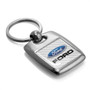 Ford Logo White Carbon Fiber Backing Brush Metal Key Chain