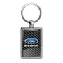 Ford Edge in Color on Carbon Fiber Backing Brush Rectangle Metal Key Chain