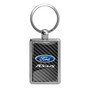 Ford Focus in Color on Carbon Fiber Backing Brush Rectangle Metal Key Chain