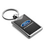 Ford Fusion in Color on Carbon Fiber Backing Brush Rectangle Metal Key Chain