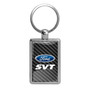 Ford SVT in Color on Carbon Fiber Backing Brush Rectangle Metal Key Chain
