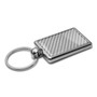 Ford Fusion Silver Carbon Fiber Backing Brush Rectangle Metal Key Chain