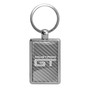 Ford Mustang GT Silver Carbon Fiber Backing Brush Rectangle Metal Key Chain