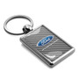 Ford Expedition Silver Carbon Fiber Backing Brush Rectangle Metal Key Chain