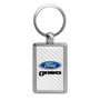 Ford F-150 2015 up White Carbon Fiber Backing Brush Rectangle Metal Key Chain