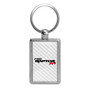 Ford F150 Raptor White Carbon Fiber Backing Brush Rectangle Metal Key Chain