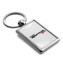 Ford F150 Raptor White Carbon Fiber Backing Brush Rectangle Metal Key Chain