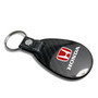 Honda Logo in Red Real Carbon Fiber Large Tear-Drop Key Chain