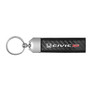 Honda Civic Si Real Carbon Fiber Leather Key Chain with Black Stitching