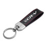Honda CR-V Real Carbon Fiber Leather Key Chain with Red Stitching