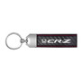 Honda CR-Z Real Carbon Fiber Leather Key Chain with Red Stitching