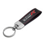 Honda Civic Type R Real Carbon Fiber Leather Key Chain with Red Stitching