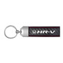 Honda HR-V Real Carbon Fiber Leather Key Chain with Red Stitching