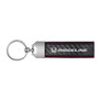 Honda Ridgeline Real Carbon Fiber Leather Key Chain with Red Stitching