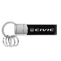 Honda Civic Genuine Black Leather Loop Key Chain