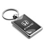 Honda Civic on Carbon Fiber Backing Brush Metal Key Chain