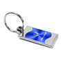 Honda Accord Blue Spun Brushed Metal Key Chain