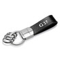 Infiniti G37 Black Leather Stripe Round Hook Metal Key Chain