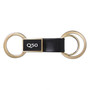 Infiniti Q50 Round Hook Leather Strip Double Ring Golden Metal Key Chain