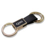 Infiniti Q50 Round Hook Leather Strip Double Ring Golden Metal Key Chain