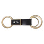 Infiniti Q70 Round Hook Leather Strip Double Ring Golden Metal Key Chain