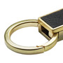 Infiniti QX30 Round Hook Leather Strip Double Ring Golden Metal Key Chain