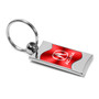 Acura Logo Red Spun Brushed Metal Key Chain